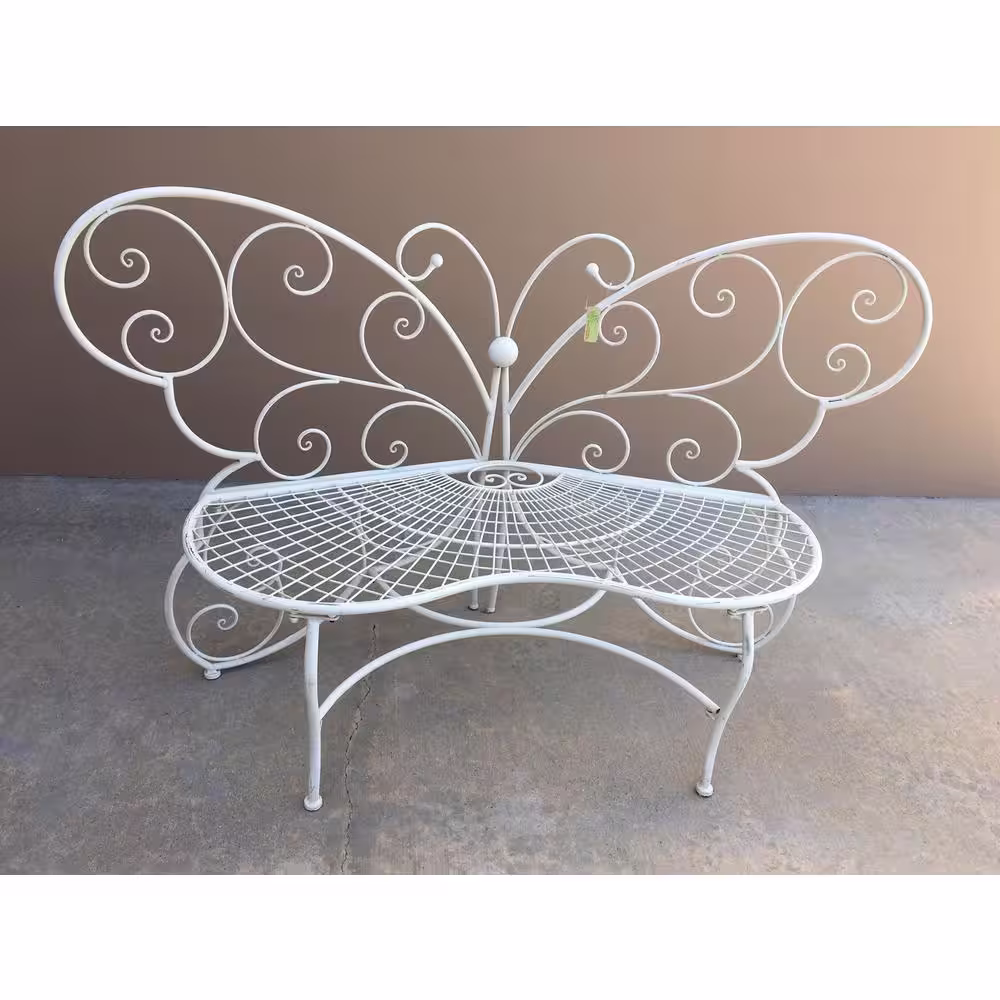 Zingz & Thingz 60.5 in. x 24.25 in. x 38.75 in. Butterfly Garden Bench