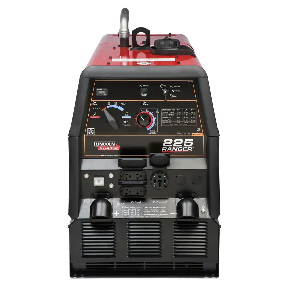 Lincoln Electric 225 Amp Ranger 225 Gas Engine Driven DC Multi-Process Welder, 10.5 kW Peak Generator (Kohler)