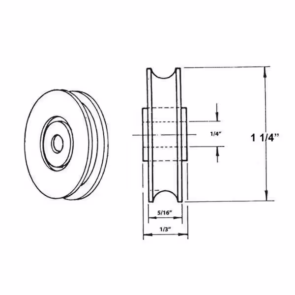 Barton Kramer 1-1/4 in. Patio Door Wheel