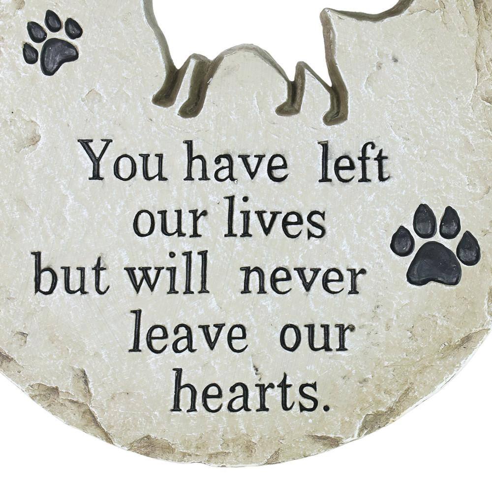 Exhart Dog Memorial Marker 11.75 in. x 11.75 in. x 0.875 in. Dog Memorial Magnesium Step Stone