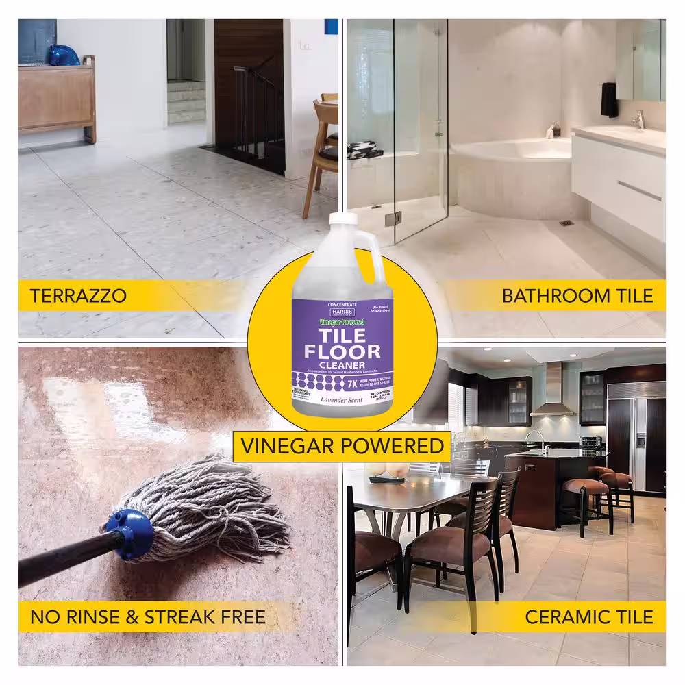 Harris 128 oz. Vinegar-Powered Tile Floor Cleaner with Lavender Scent