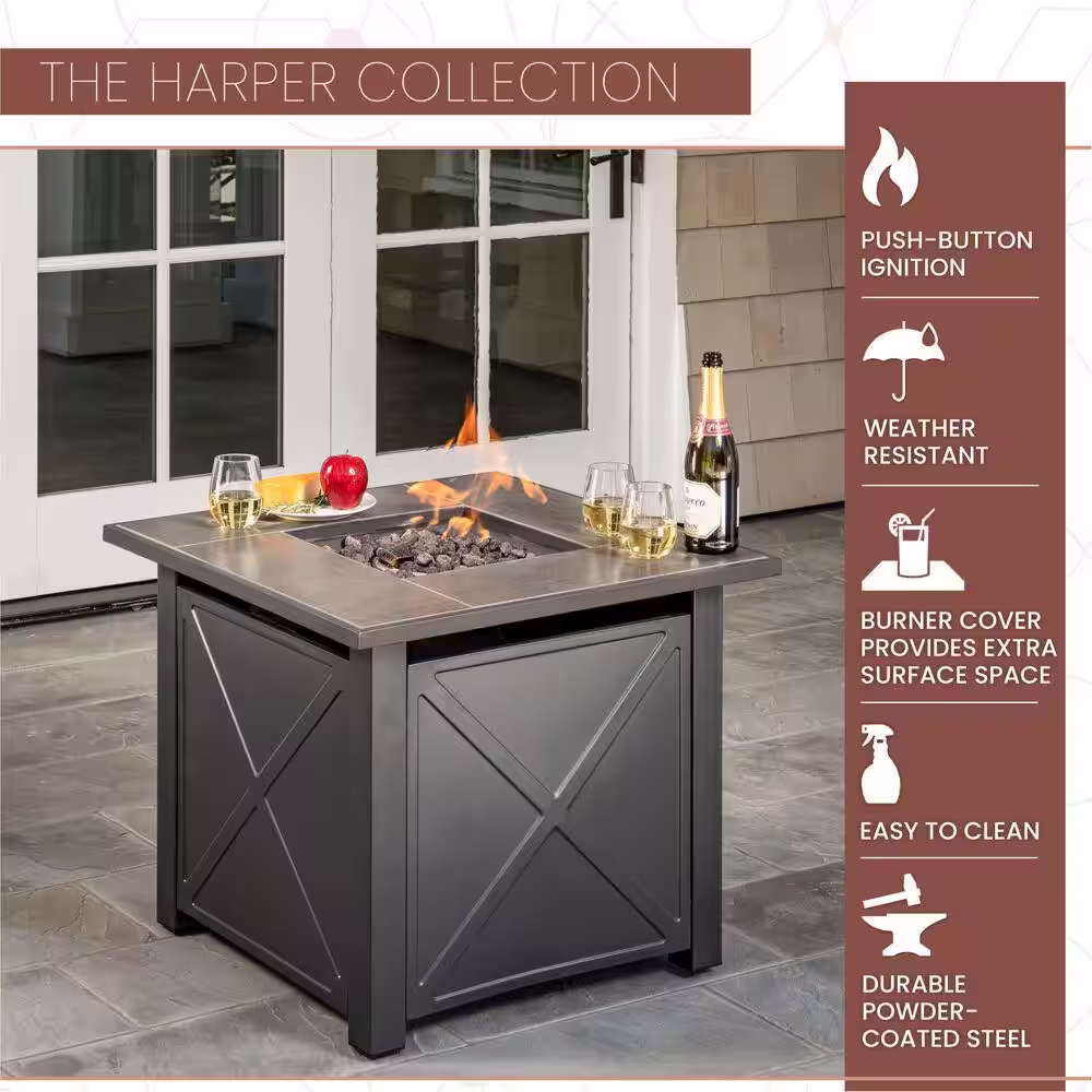 MOD Harper Steel Outdoor Fire Pit Table