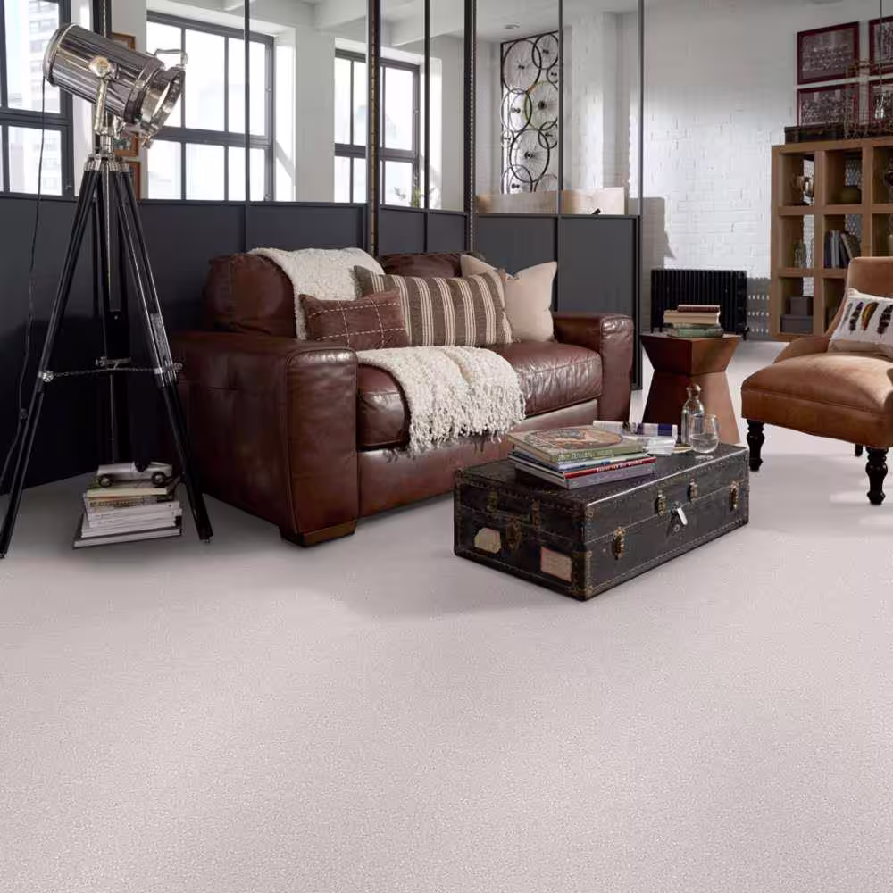 Home Decorators Collection Brave Soul I - Delicate - Beige 34.7 oz. Polyester Texture Installed Carpet