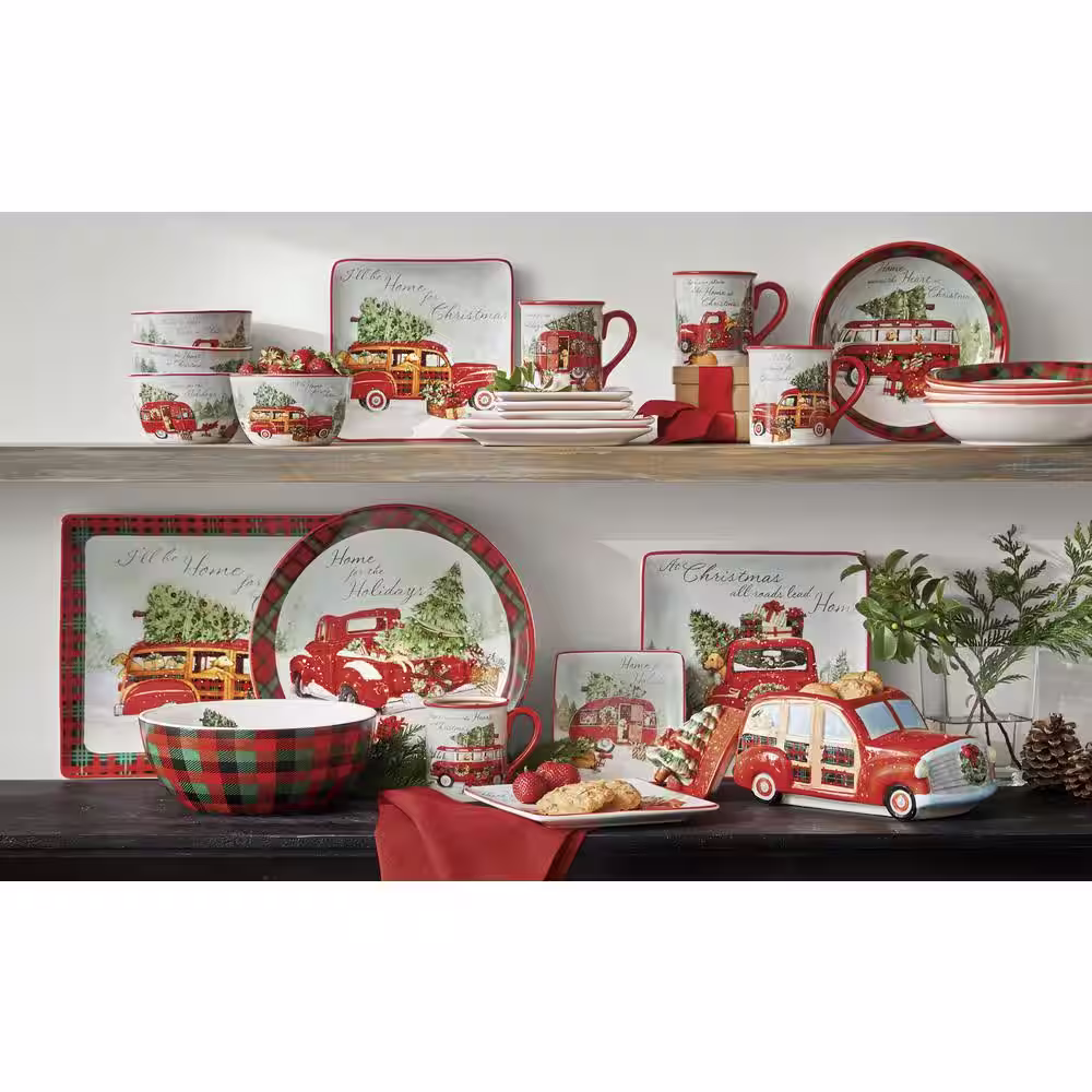 Certified International Home for Christmas 3-D Cookie Jar