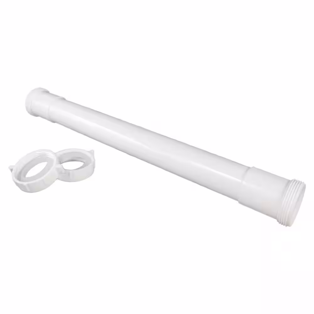 The Plumber's Choice 1-1/2 in. x 16 in. Polypropylene Double End Extension Tube for Tubular Drain Applications