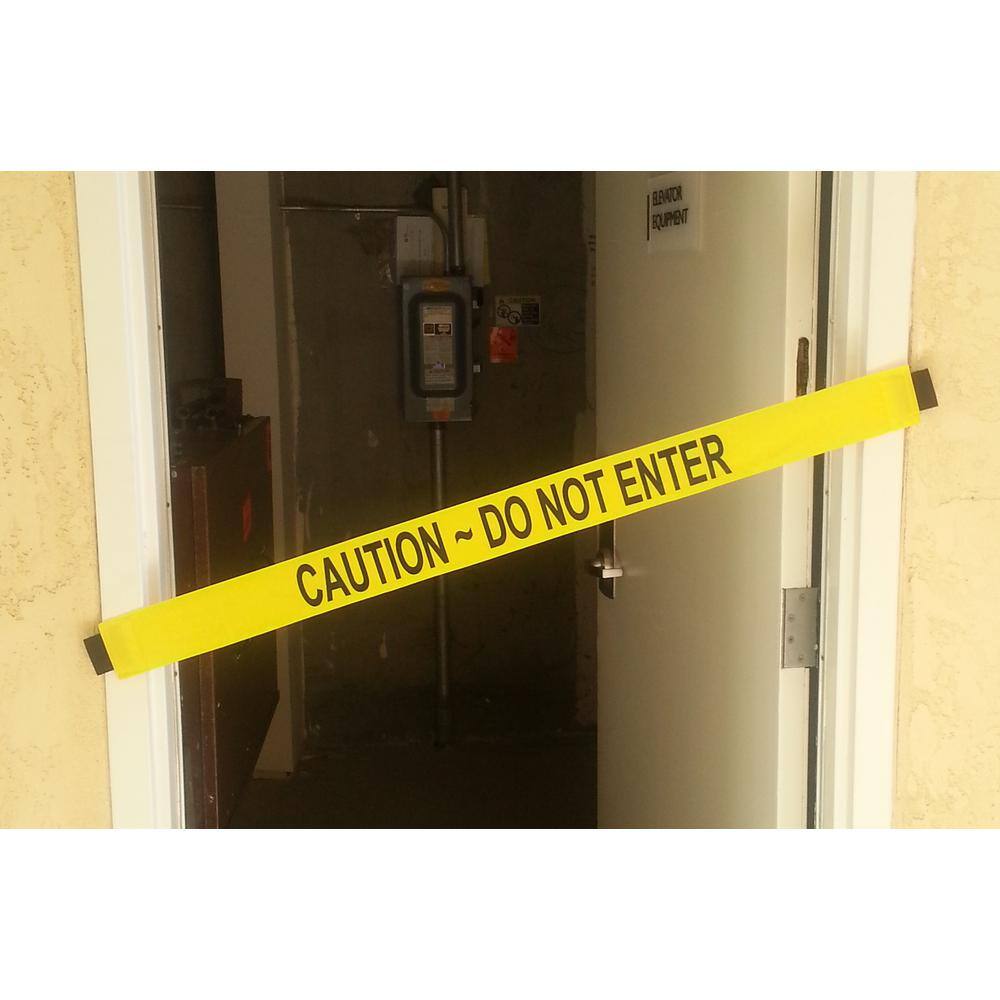 Magnetic Door Barrier Nylon Caution Do Not Enter Safety Banner with Magnetic Ends. Fit's a Standard 36 in. W Doorway