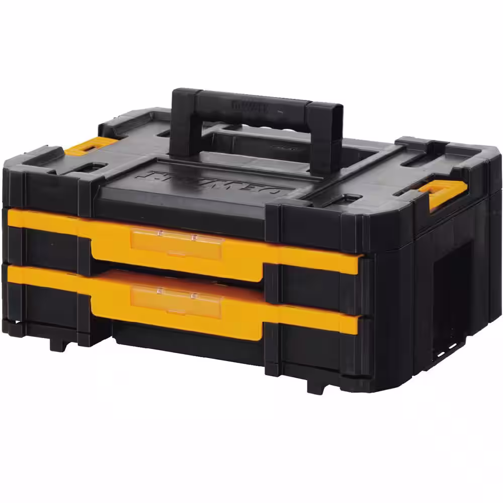 DEWALT TSTAK VI 17 in. Deep Tool Box, TSTAK II Flat Top Tool Case and TSTAK IV 18-Compartment Small Parts Organizer