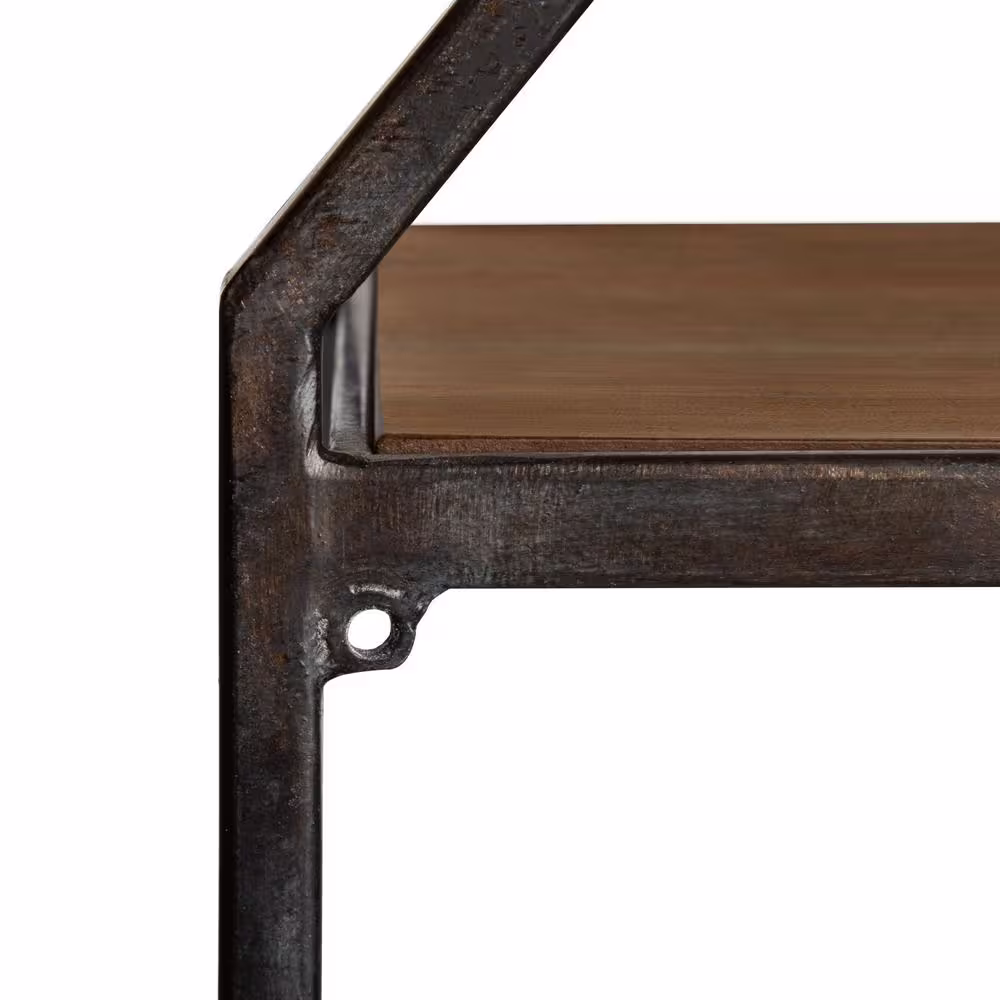 Kate and Laurel Adela 8 in. x 18 in. x 41 in. Brown Wood Floating Decorative Wall Shelf Without Brackets