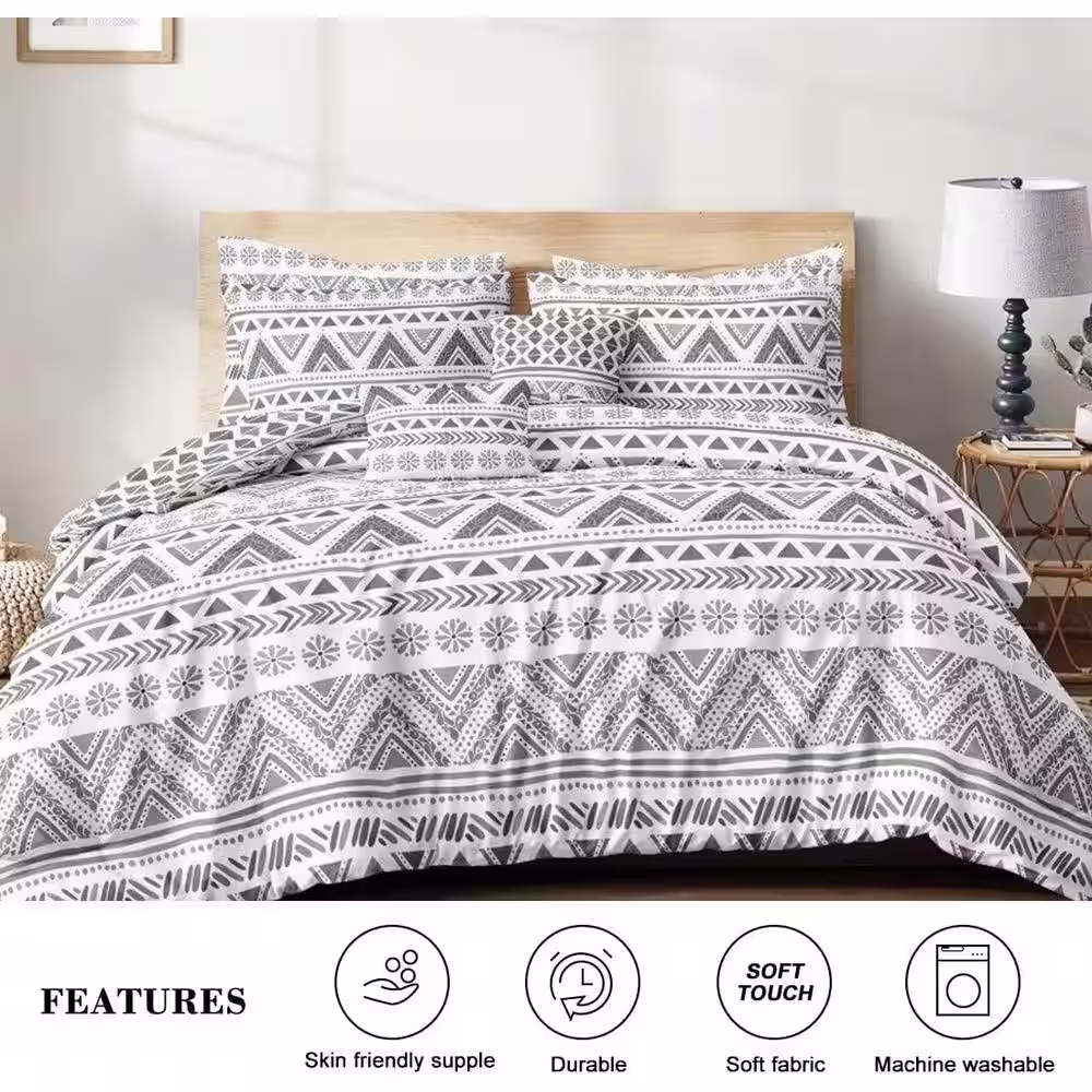 Shatex 3 Piece All Season Bedding King size Comforter Set, Ultra Soft Polyester Elegant Bedding Comforters Gary
