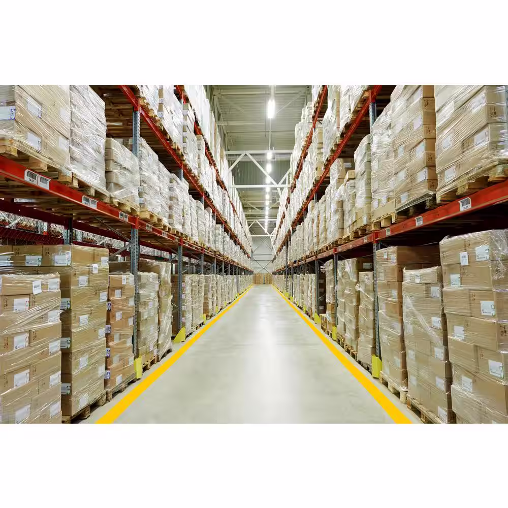 Mighty Line 4 in. Safety Floor Tape in Solid Yellow 100 ft. Roll