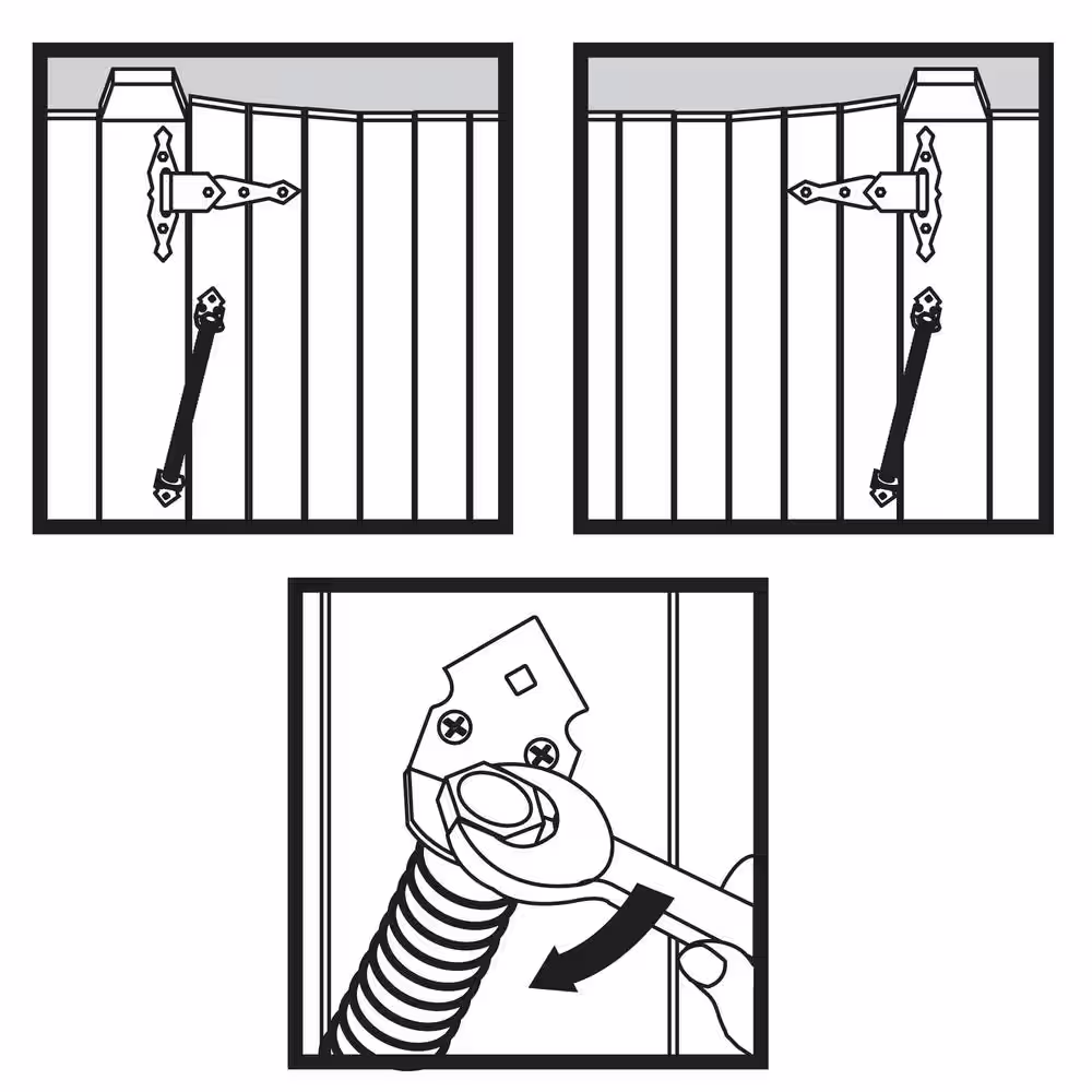 Everbilt 11 in. Black Gate Spring