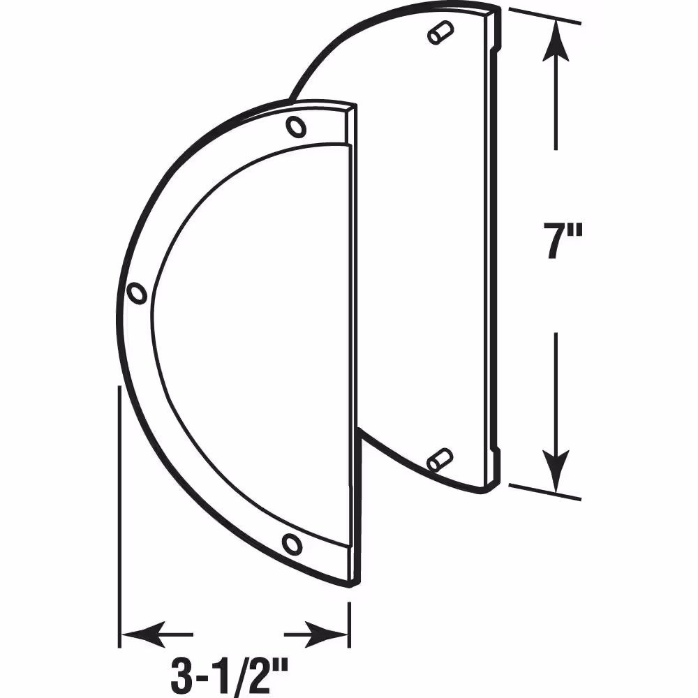 Prime-Line Black Plastic, Sliding Door Screen Shield