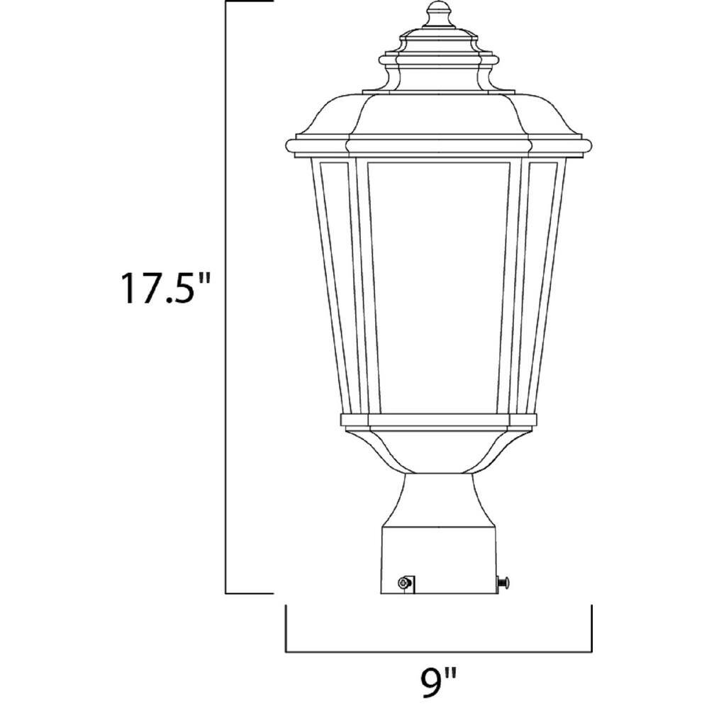 Maxim Lighting Radcliffe 9 in. Wide 1-Light Outdoor Black Oxide Post Light