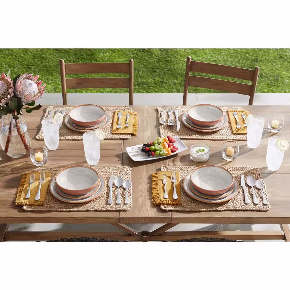 Home Decorators Collection Azria Melamine Dinner Plates in Ivory (Set of 6)