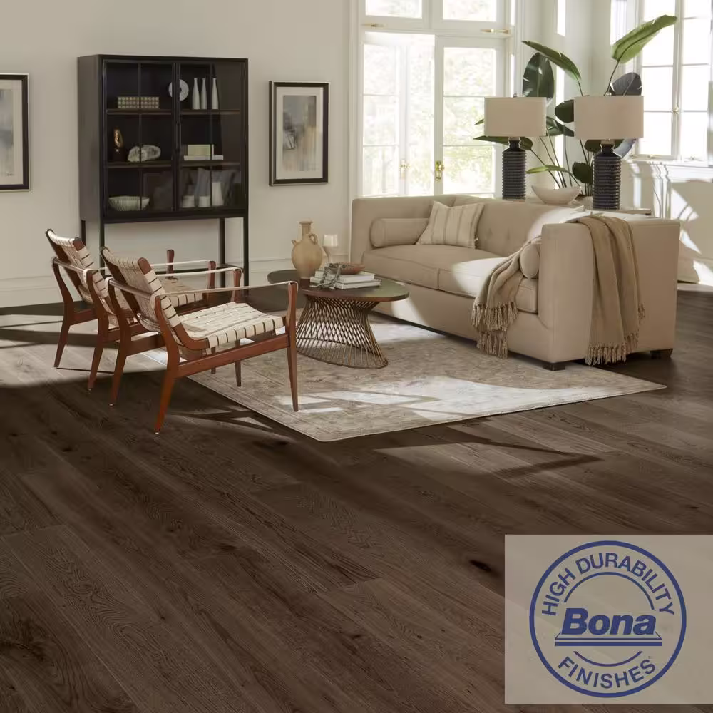 ASPEN FLOORING Desert Shadow Hickory 9/16 in T x 8.66 in W Water Resistant Wire Brush Engineered Hardwood Flooring (937.5 sqft/pallet)