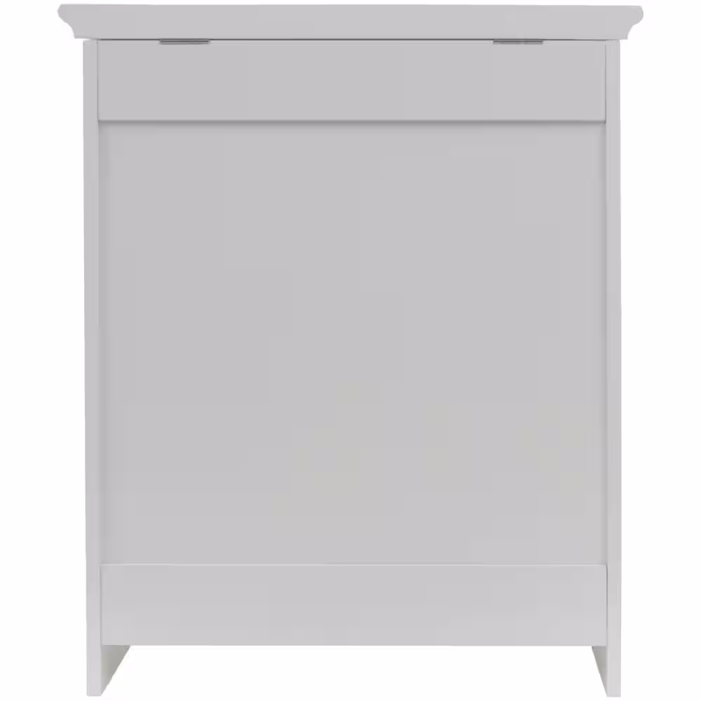 Redmon Contemporary Country White No Additional Features Wood Laundry Hamper with Shaker Style Panels