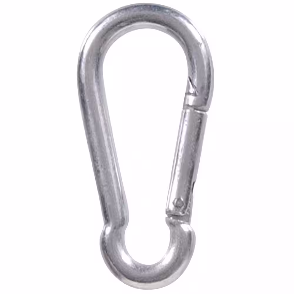 Hardware Essentials 1/4 in. Opening x 2 in. Length Zinc-Plated Safety Spring Snap Link (10-Pack)