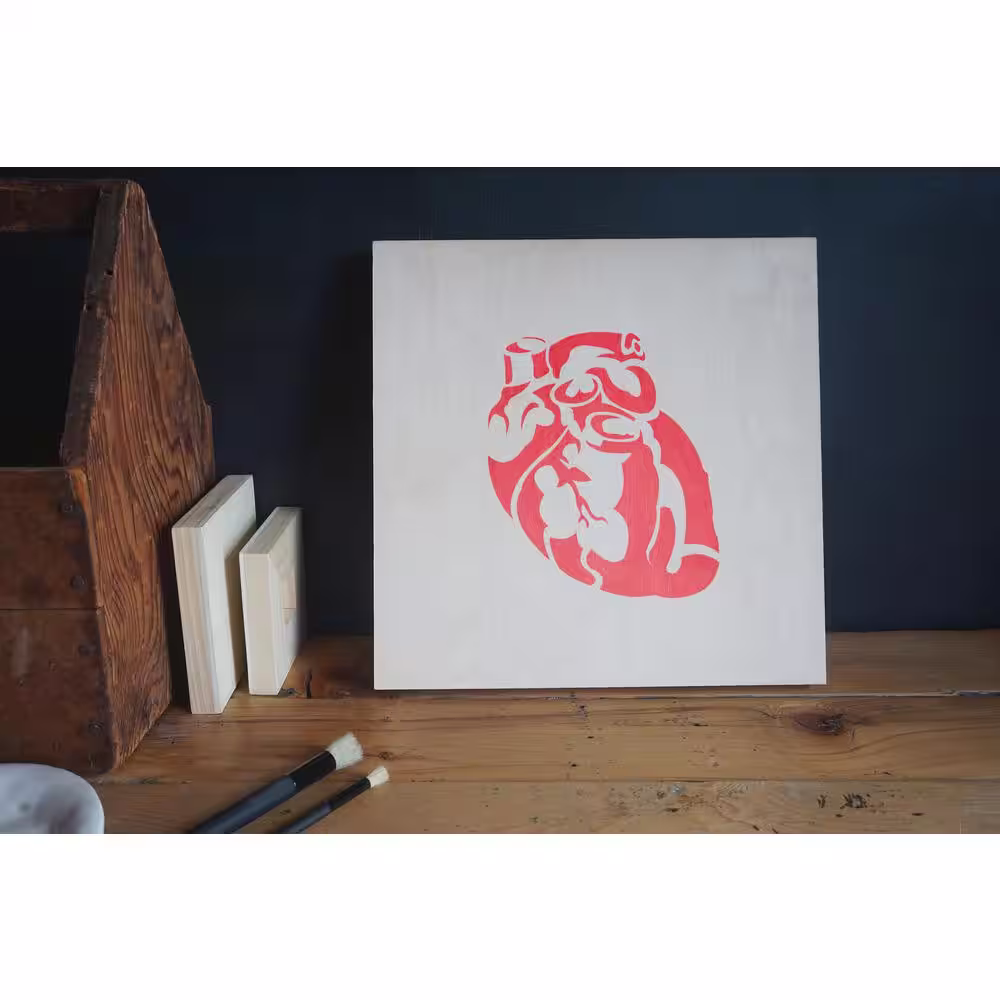 Stencil1 Anatomical Heart Stencil