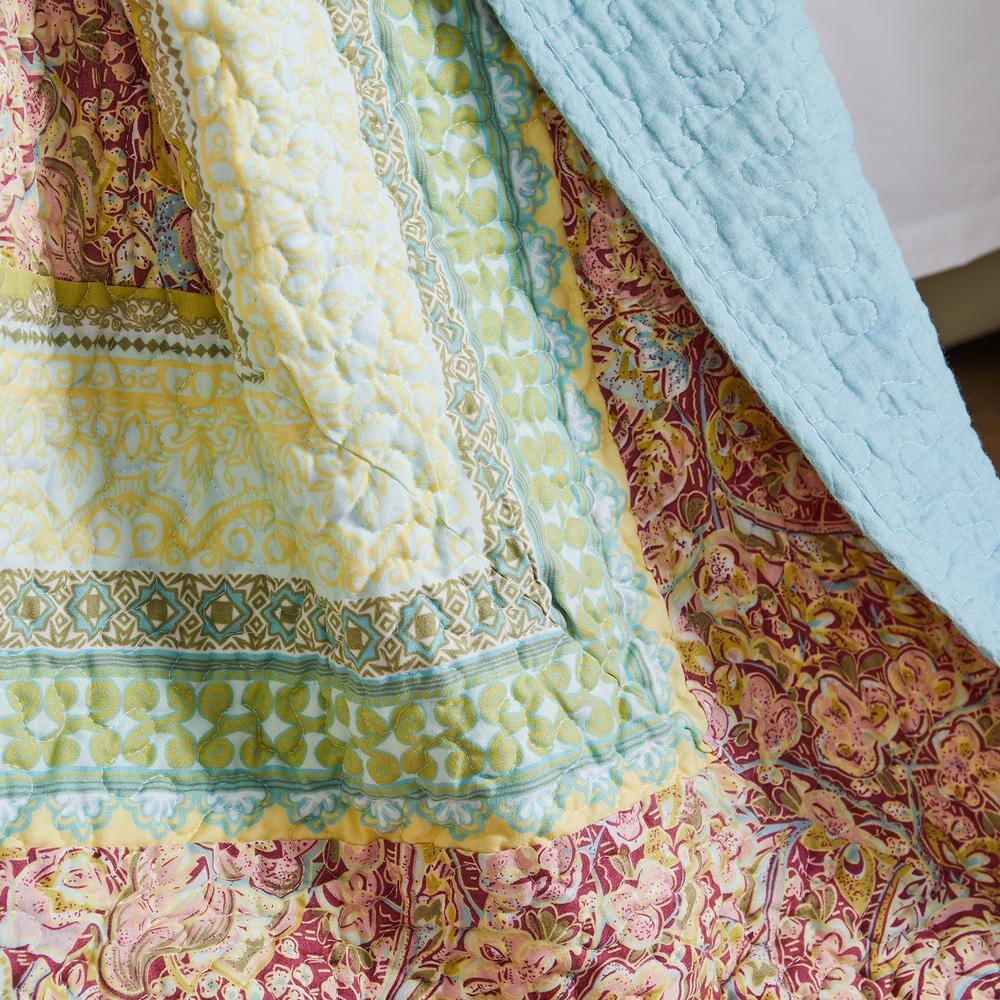 Greenland Home Fashions Palisades Pastel Quilted Cotton Throw