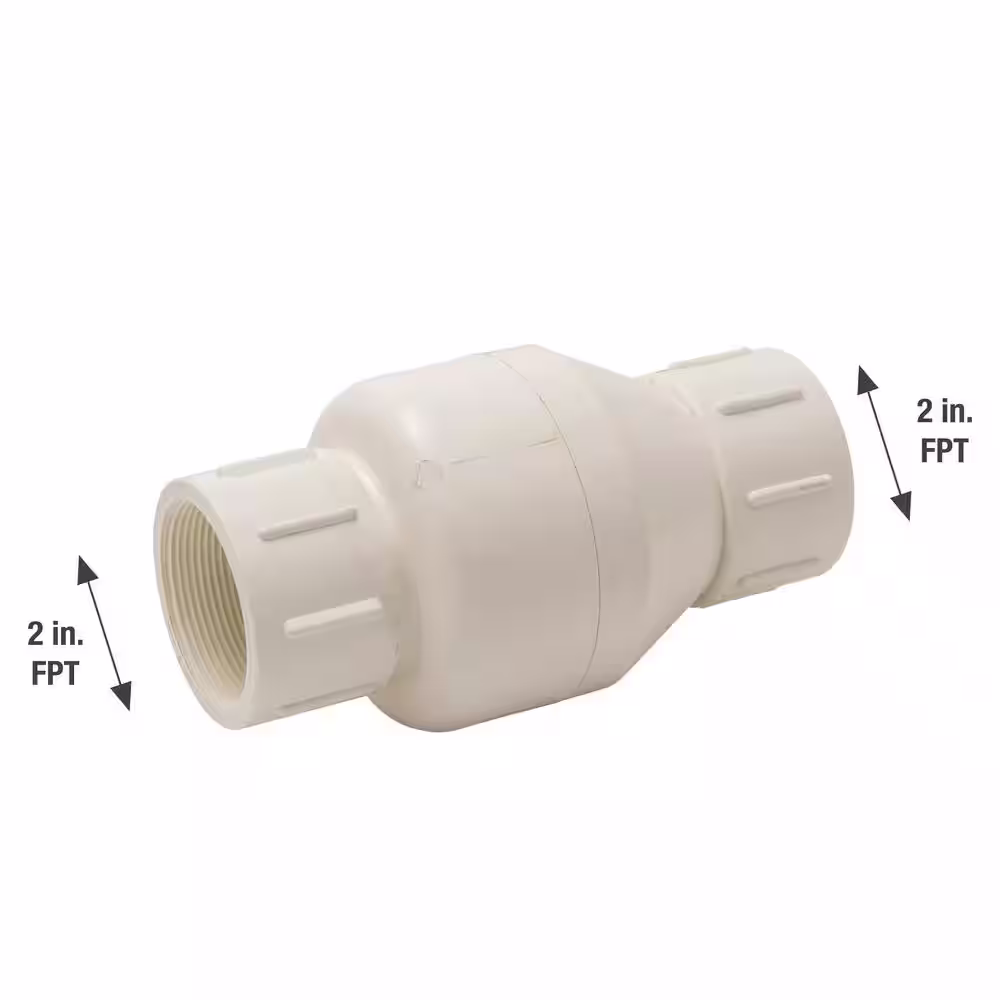Everbilt 2 in. PVC FIP x FIP Sch. 40 Check Valve