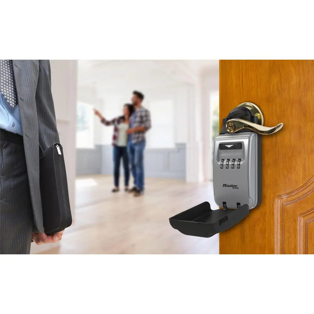 Master Lock Lock Box, Resettable Combination Dials, Adjustable Shackle