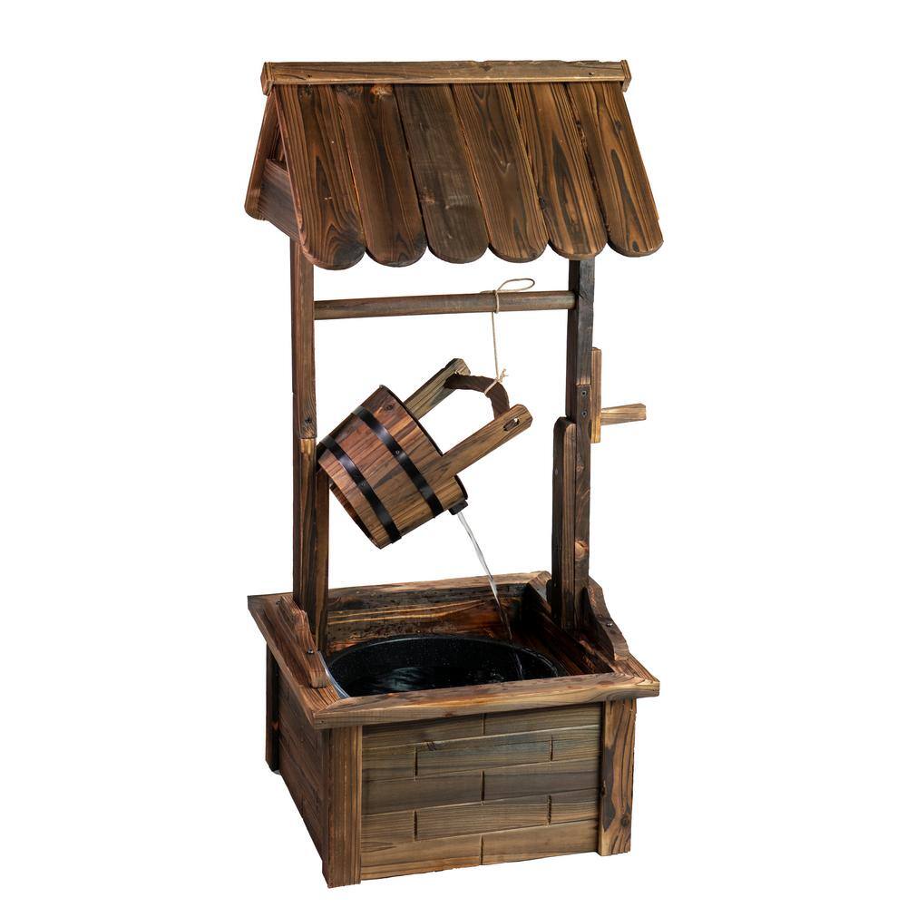 None Patio Premier Wood Bucket of Luck Fountain