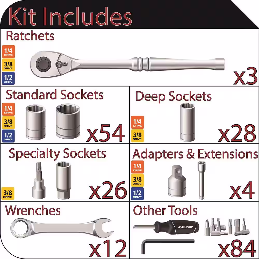 Husky Mechanics Tool Set (211-Piece)