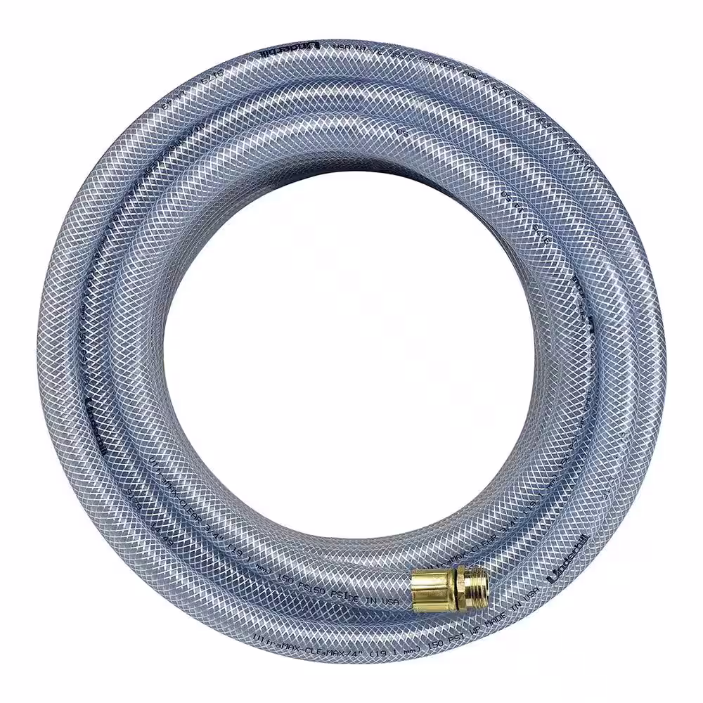 None 1 in. x 75 ft. UltraMax Clear Premium Heavy-Duty Garden Water Hose