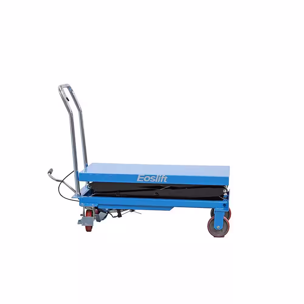 Eoslift Industrial Grade Heavy Duty TAD80 Manual Double Scissor Lift Table Cart 1764 lbs. Cap., 20.5 in. x 39.8 in.