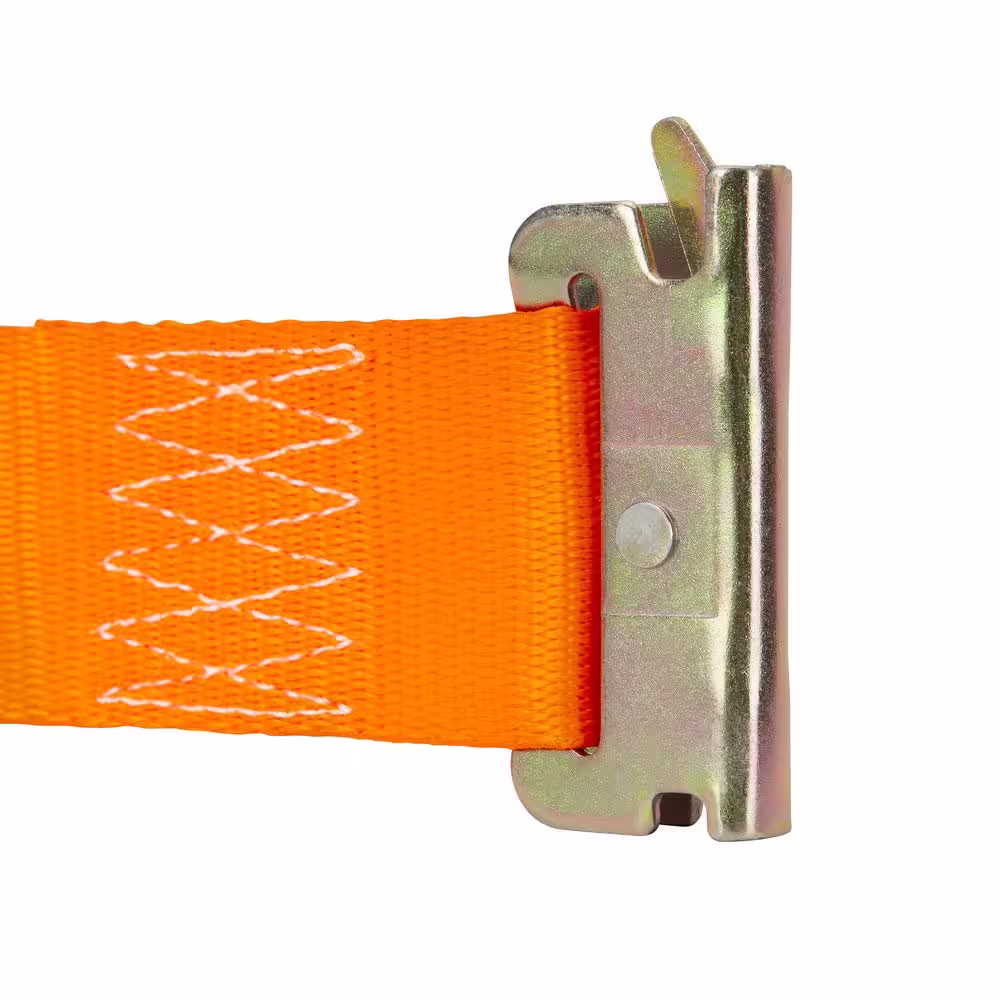 CargoSmart 2 in. W x 16 ft. L, 3,000 lbs. Capacity Orange E-Track and X-Track Ratchet Strap - 2 pk