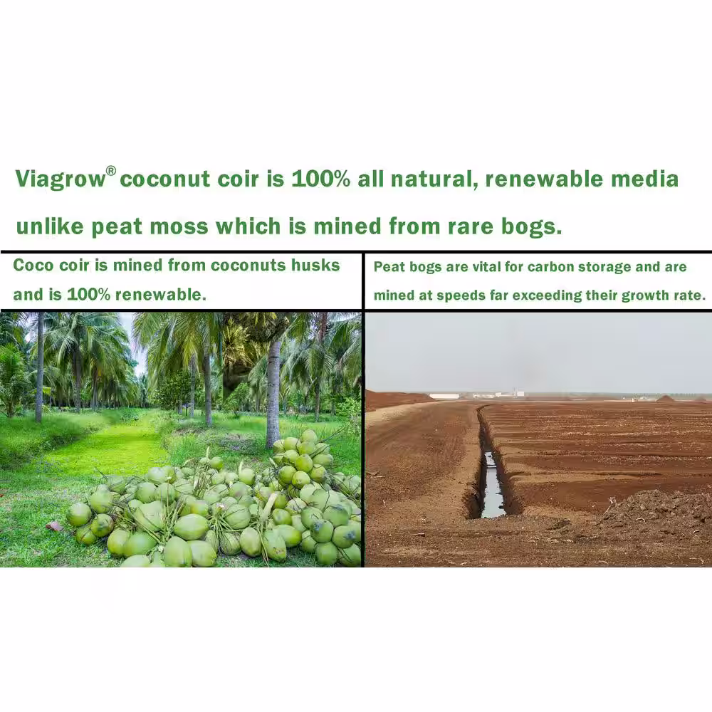 Viagrow 30 Gal. Coco Coir and Perlite and Vermiculite Raised Bed Garden Mix (1-Pack)