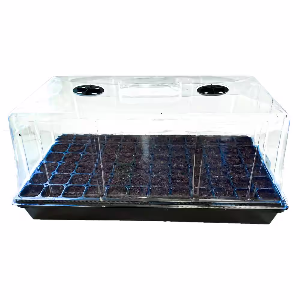 Viagrow 7 in. Seed Starter Kit with Tall Dome, Tray, Insert and Grow Media (5-Pack)