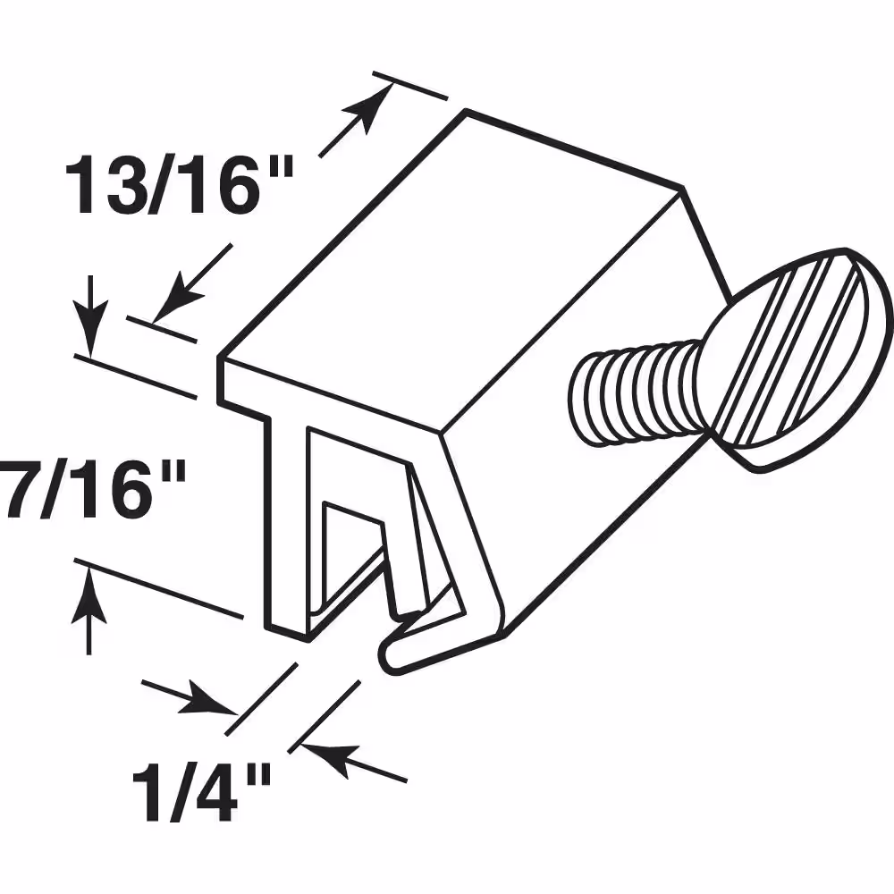 Prime-Line 1/4 in. Extruded Aluminum Mill No Mar Sliding Window Lock (2-Pack)