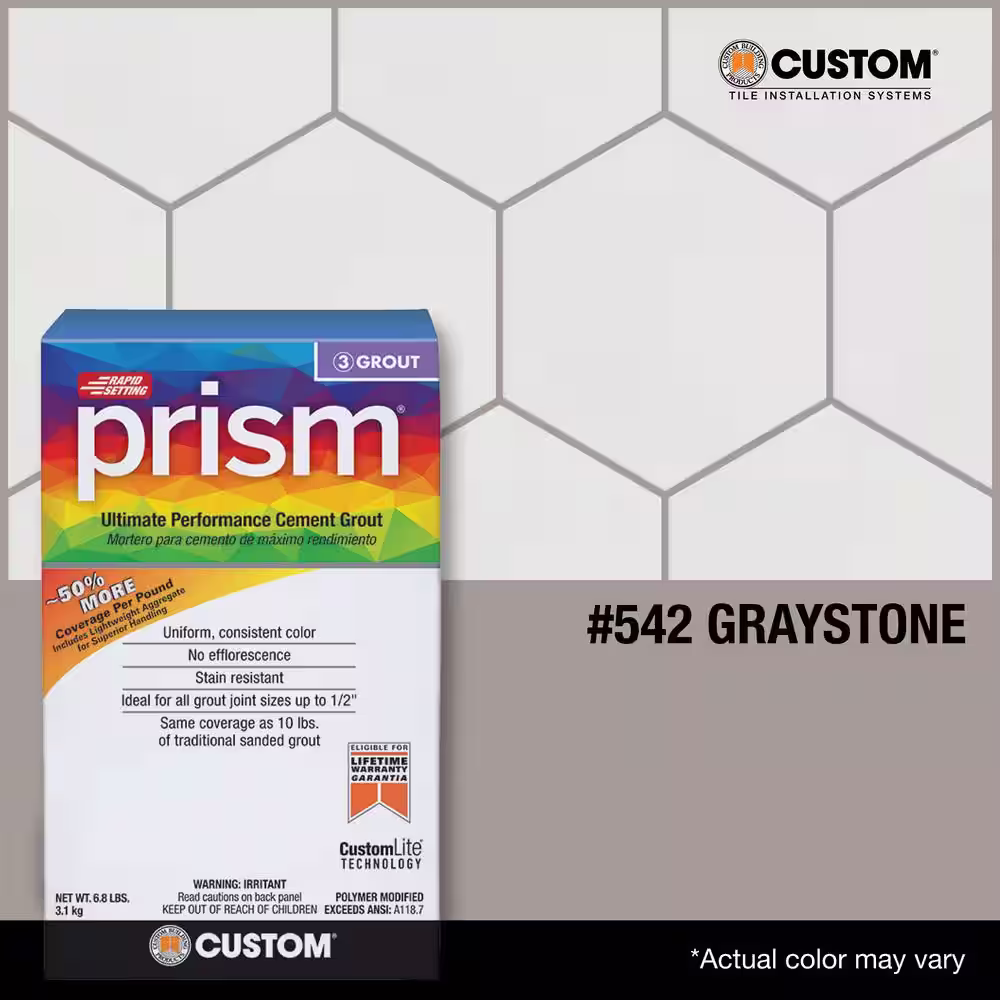Custom Building Products Prism #542 Graystone 17 lb. Ultimate Performance Grout