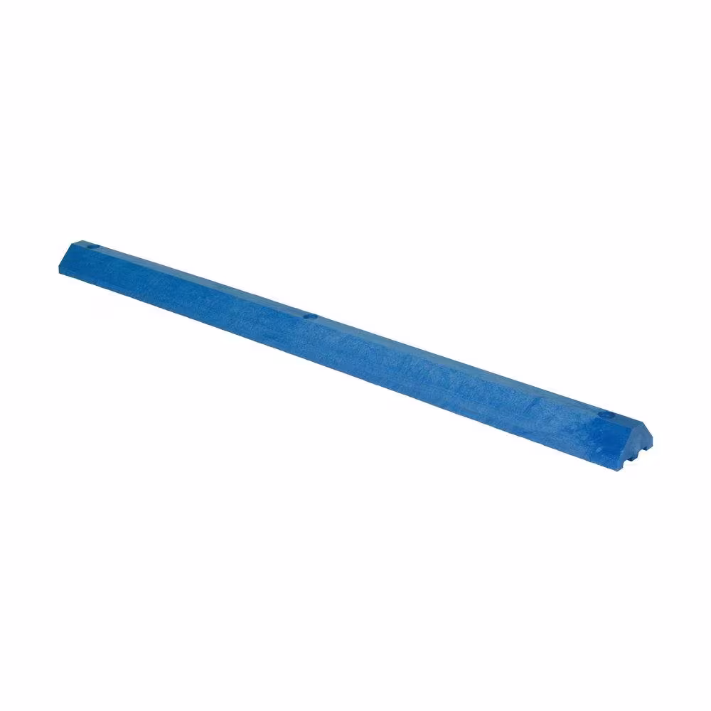 Vestil 72 in. Recycled Blue Plastic Car Stop