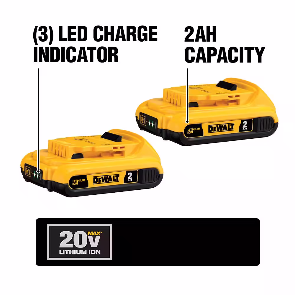 DEWALT 18V to 20V MAX Lithium-Ion Battery Adapter Kit (2 Pack)