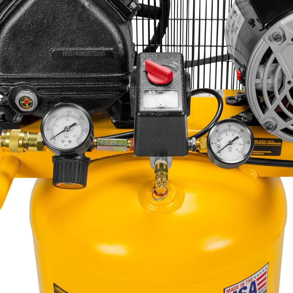 DEWALT 20 Gal. 155 PSI Single Stage Portable Electric Air Compressor