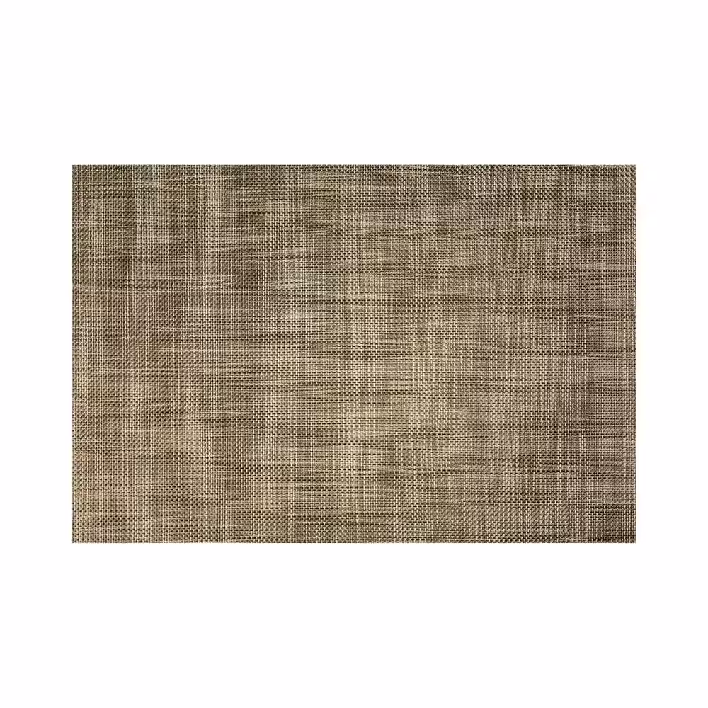 Kraftware EveryTable 18 in. x 12 in. Gold Woven PVC Placemat (Set of 6)
