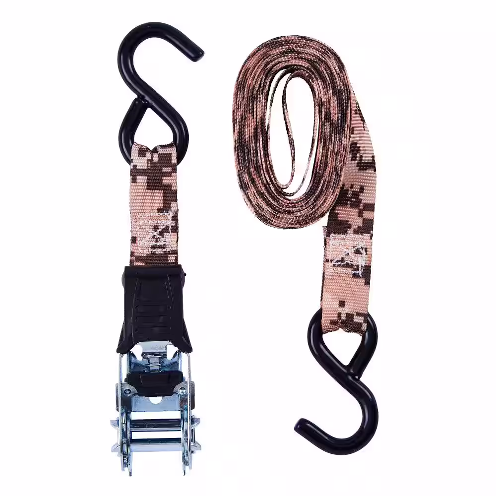 Keeper 1 in. x 12 ft. 500 lbs. Digital Desert Camo Ratchet Tie Down Strap