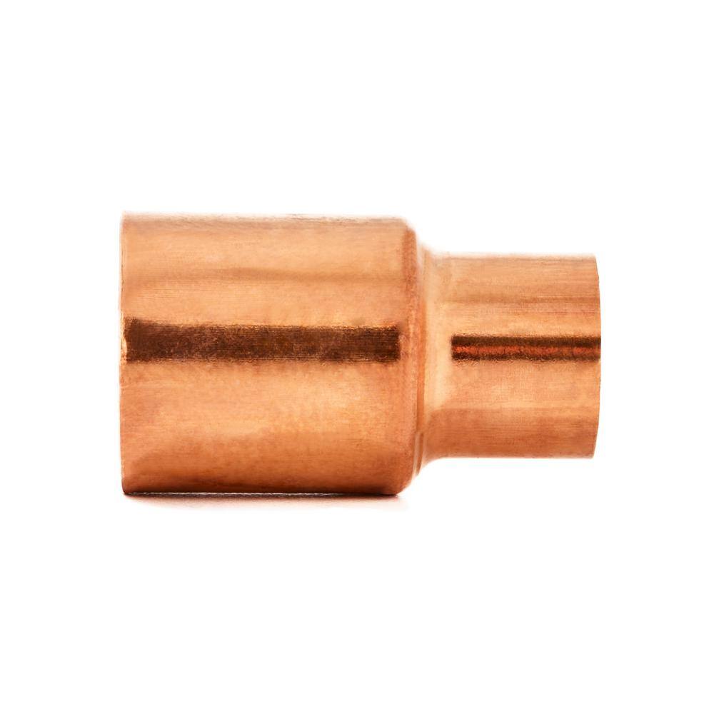 Everbilt 3/4 in. x 1/2 in. Copper Pressure Cup x Cup Reducing Coupling with Stop Fittng