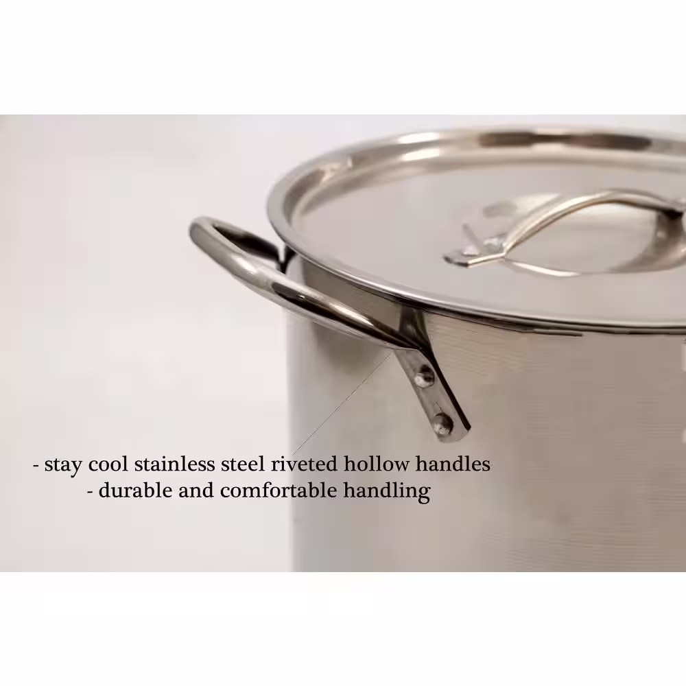 ExcelSteel 4-Piece Stainless Steel Stock Pot Set