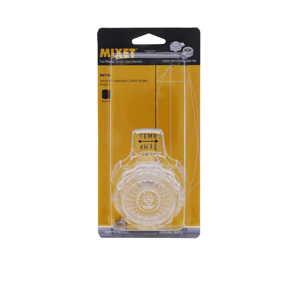BrassCraft Temperature and Volume Control Single-Lever Handle in Clear for Mixet Tub and Shower Faucets