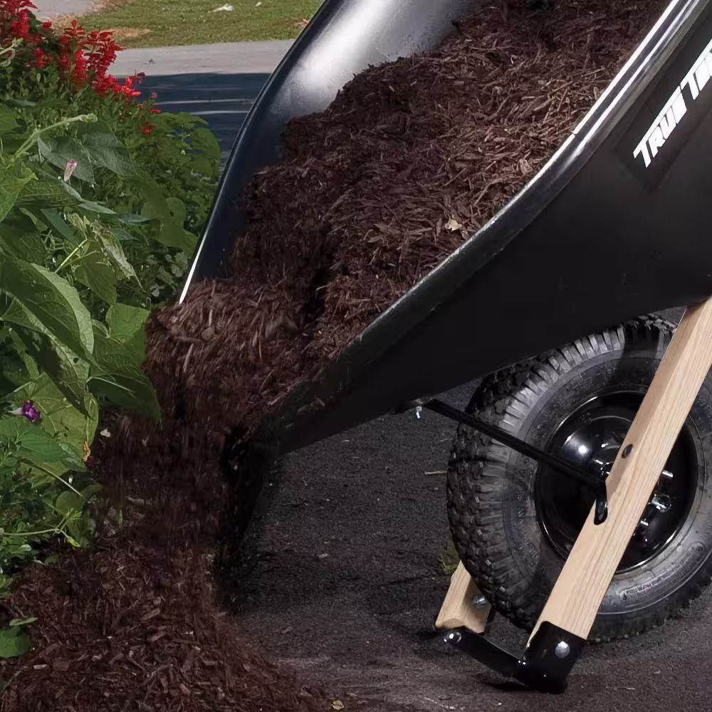 True Temper 6 cu. ft. EZ Pour Poly Wheelbarrow