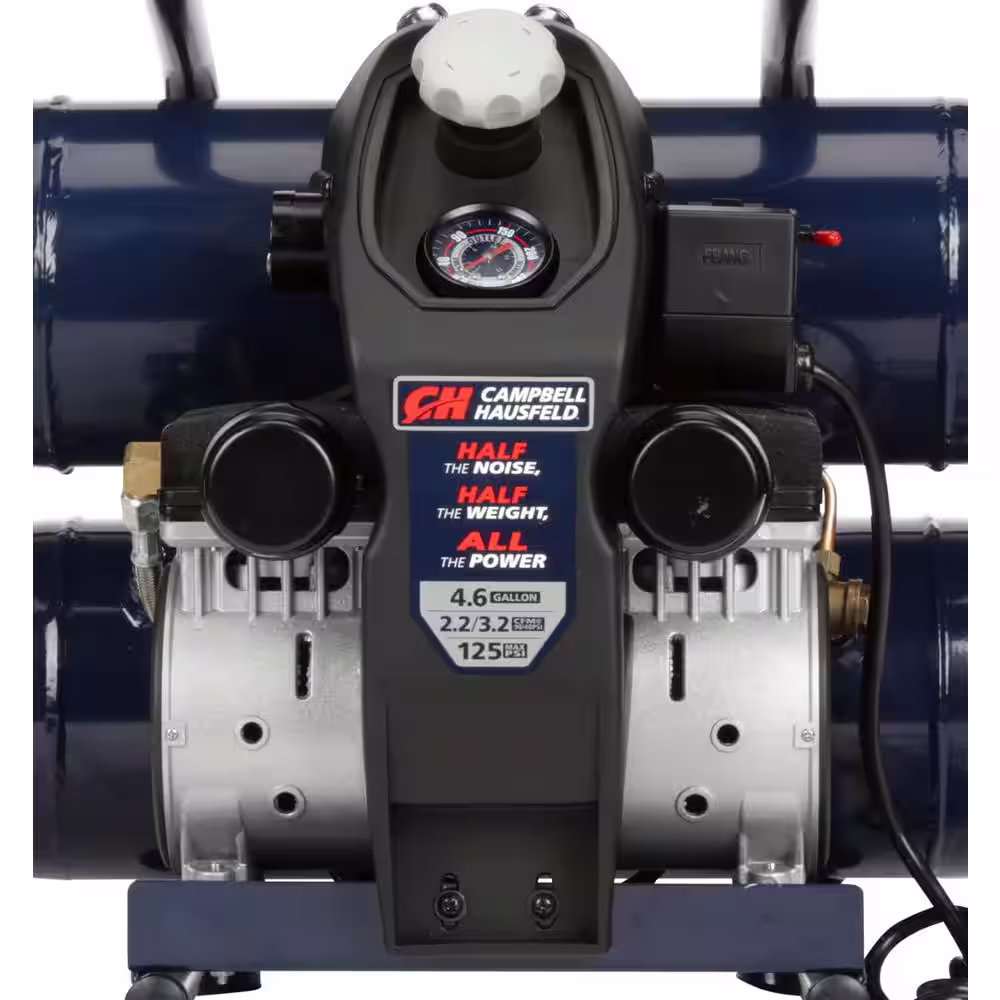 Campbell Hausfeld 4.6 Gal. Twinstack Electric Quiet Compressor