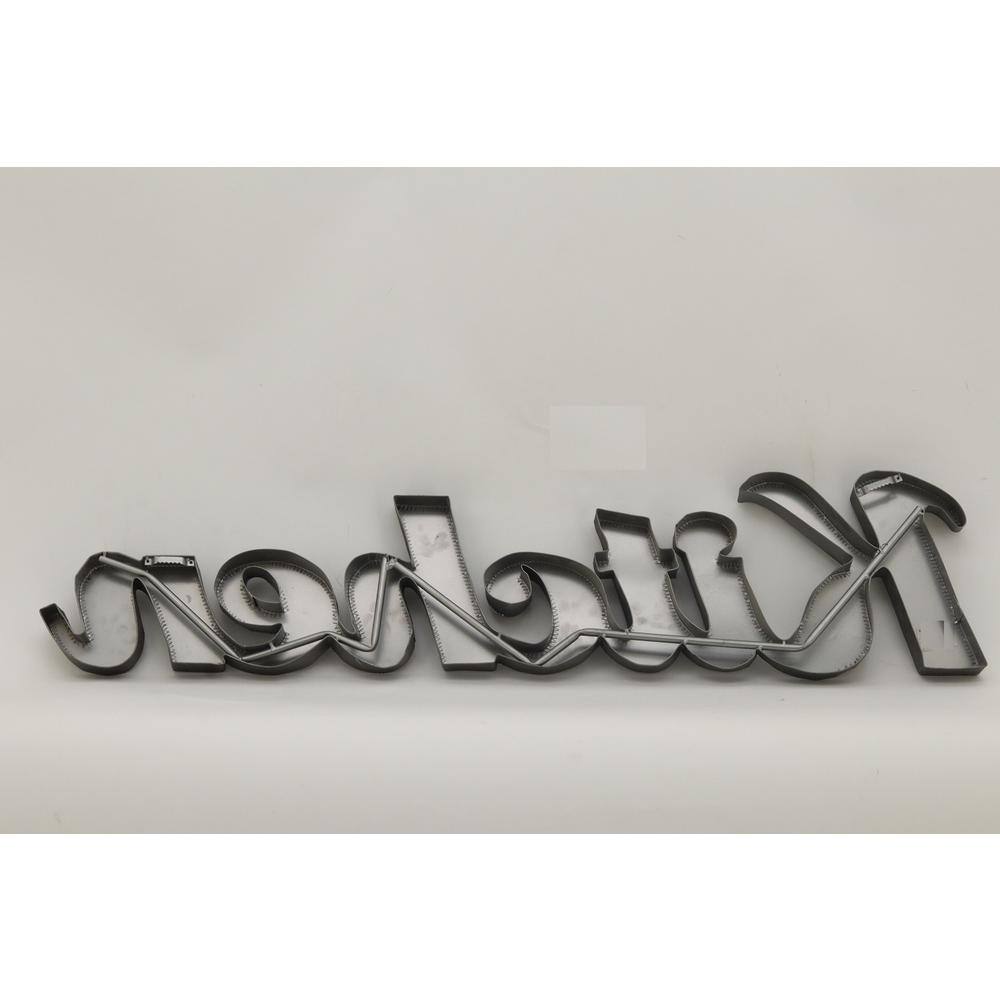None Kitchen 3D Cutout Lettering Metal Wall Decorative Sign