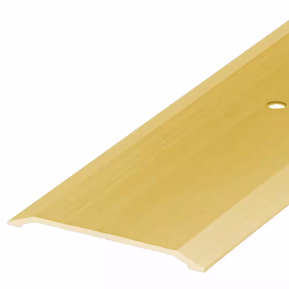 M-D Building Products 1-3/4 in. x 1/8 in. x 36 in. Gold Aluminum Flat Profile Threshold for Interior Doorways