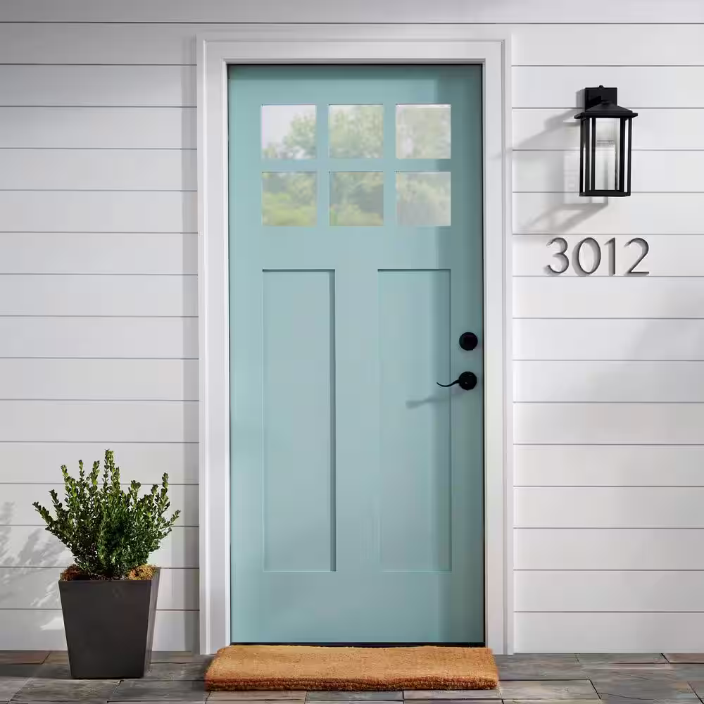 Everbilt 5 in. Satin Nickel Floating or Flush Plated House Number 0