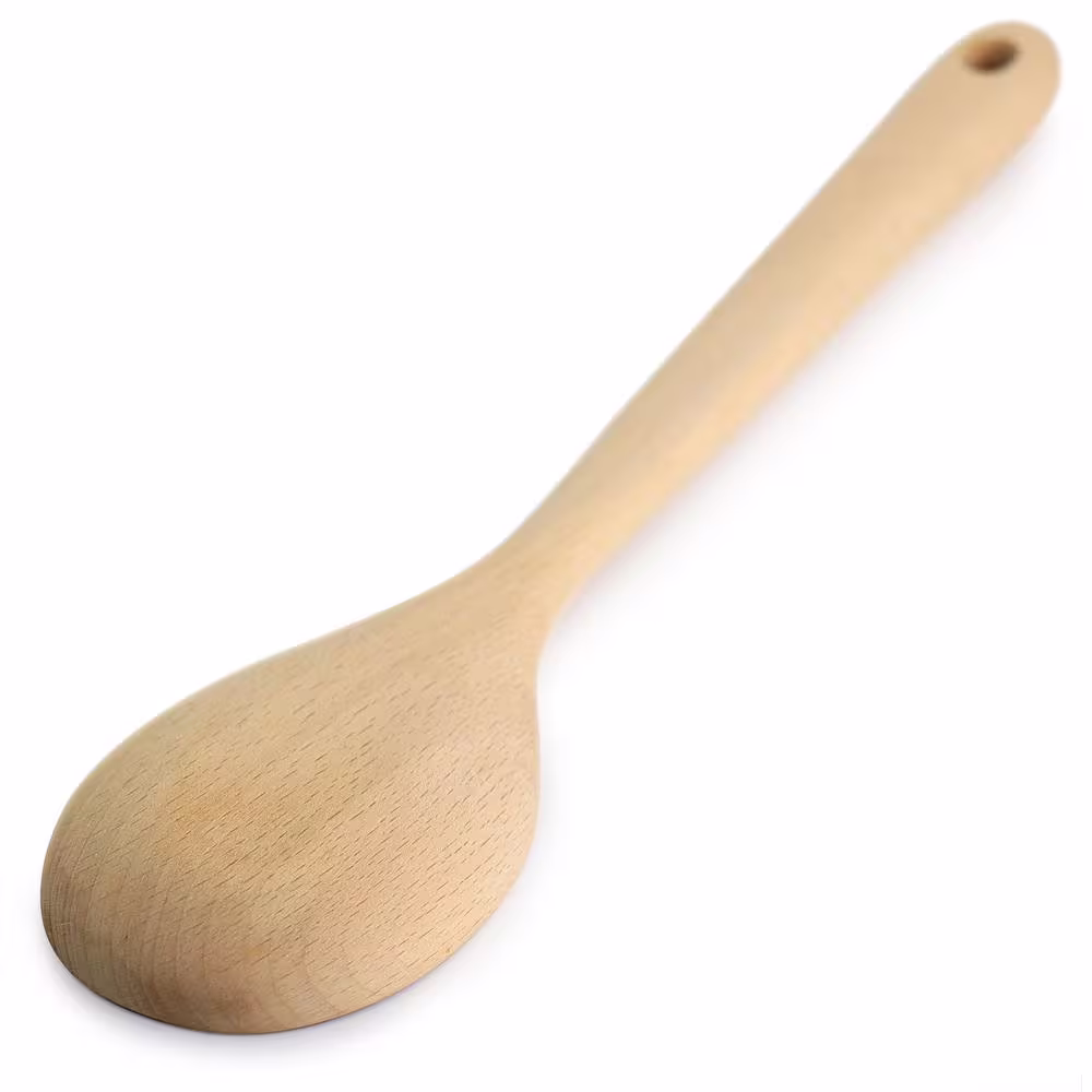 None Everyday Beech Wood Cooking Utensil Spoon