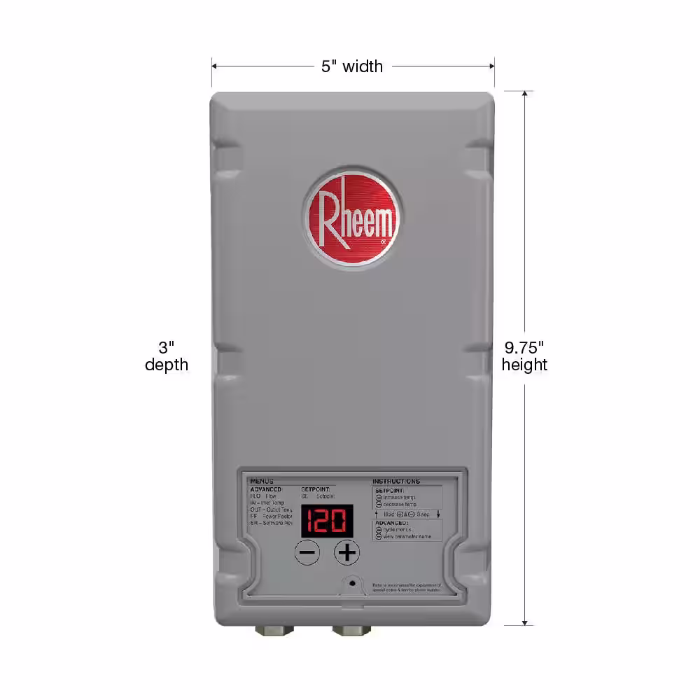 Rheem 4.1 kW, 208-Volt Thermostatic Tankless Electric Water Heater, Commercial