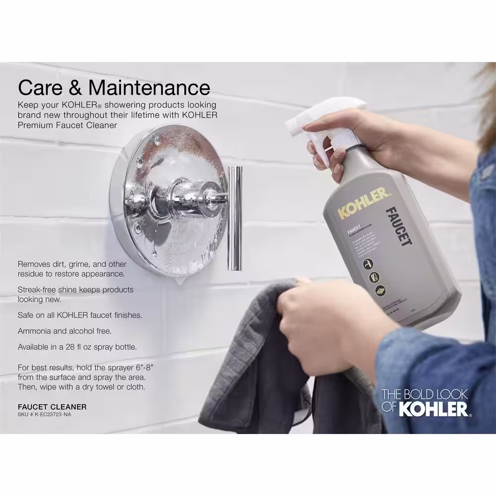 KOHLER Wall-Mount Rainhead Shower Arm with 3-Way Diverter in Polished Chrome